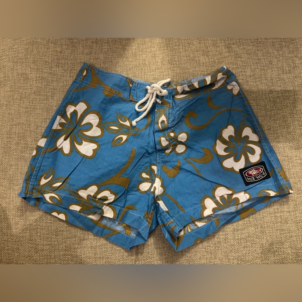 Blue Floral Shorts